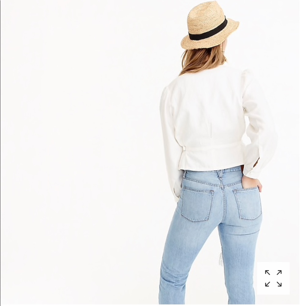 J Crew Linen Embroidered Jacket - Picture 3 of 7